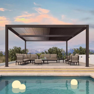 Aluminum louvered pergola 12x16 - PERGO SHOP