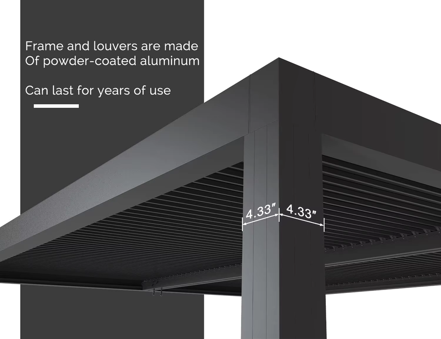 Aluminum louvered pergola 12x20 - PERGO SHOP